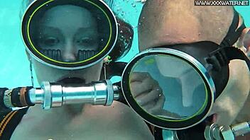 Hot blowjob by the poolside with shaved babe?