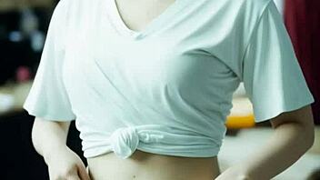 blindfolded asian girls getting intense massages in lingerie