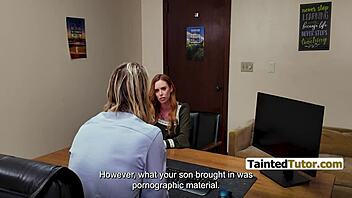 Librarian Blackmailed By Principal For Stepson.