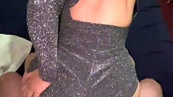 Look at that beautiful ass bent over in a sparkly party dress