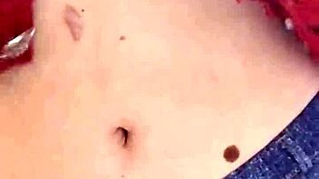 Playing with herself before getting creampie