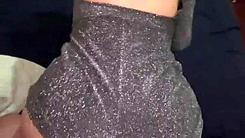 Look at that beautiful ass bent over in a sparkly party dress