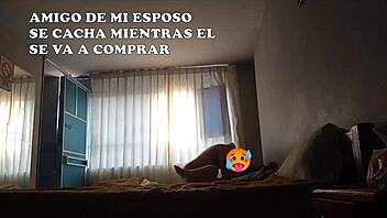 Friend gets in bed while husband is at training, we rent beds for everyone