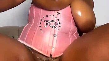 have you seen this ebony teen fucking herself with huge rainbow dildo?