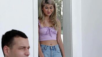 step bro bets with teen 18+ sis and fucks her as prize - sofia su