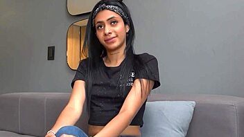 skinny latina teen 18+ pov casting blowjob her way up