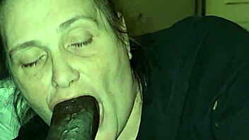 uhh i mean step mom no wait mature bimbo gives amazing sloppy gumjob to big black cock lover