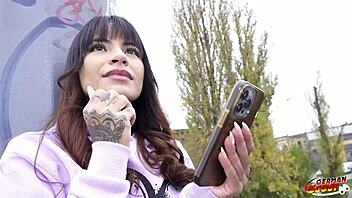 german scout petite latina michy perez talks to big dick at casting