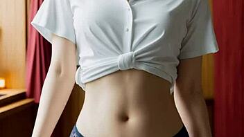 blindfolded asian girls getting intense massages in lingerie