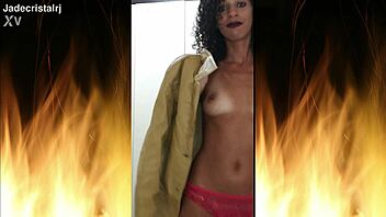 neighbor jade teases husband in sexy lingerie homemade