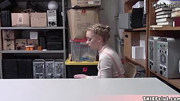 The Reverend's Cute Assistant Caught Shoplifting and Now Her Tiny 18+ and Tight Pussy Gets a Punish Fuck