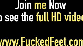 sweet dark haired ammie foot fucks a hard cock with her feet 😘