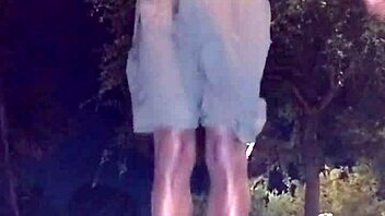 Athletic black guy picks up cute brunette for a workout session.