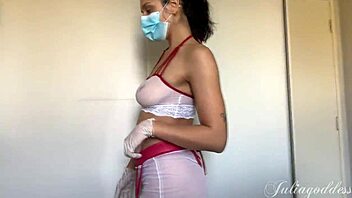 naughty nurse gives messy titjob 😈