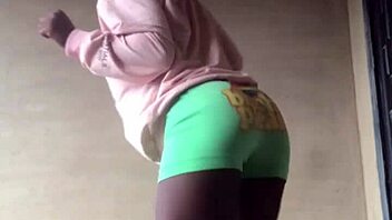 Crazy girl loves to twerk her big ass outdoors.