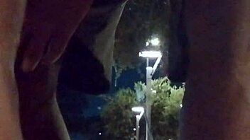 Athletic black guy picks up cute brunette for a workout session.