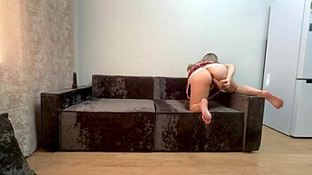 Hard fucking blonde with big ass and toys.