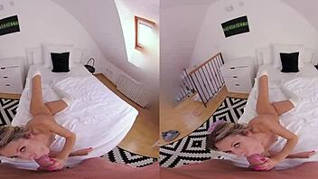 czech vr 331 from voyeur to lover with blonde in lingerie