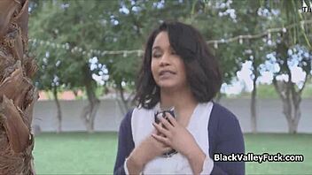 In this intense threesome, ebony coeds lick the white bully's pussy passionately