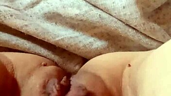 mature woman shows off her intimate area in a casual way