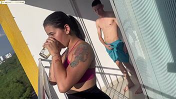 Fucking stepsister's huge sweaty ass!