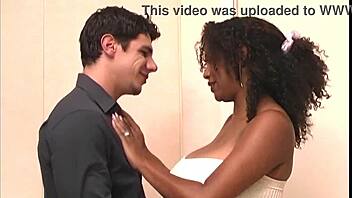 Fucking that black big tits mom with anal!