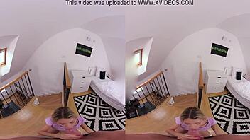 czech vr 331 from voyeur to lover with blonde in lingerie