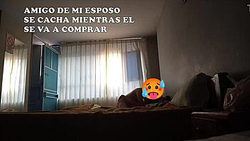 Friend gets in bed while husband is at training, we rent beds for everyone