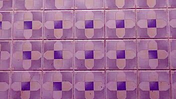 Madura gets captured flashing big ass and tits in public bathroom while riding cowgirl style