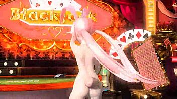 megurine luka in blackjack project diva features nude mod with bunny costume and big ass