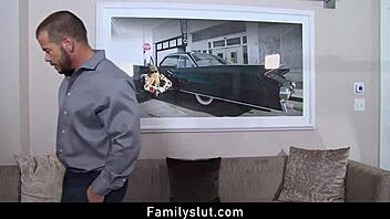 Brunette Skinny Teen Miranda Miller Receives Messy Cum Facial