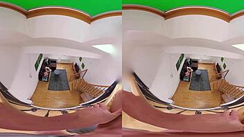 czech vr 331 from voyeur to lover with blonde in lingerie