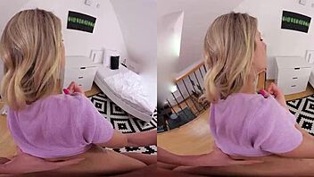 czech vr 331 from voyeur to lover with blonde in lingerie