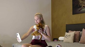 hot and sexy big tits girl gives a handjob full clothed on high heels for making the big cock amateur guy dripping precum