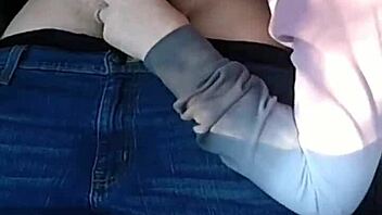 feeling excited during public car blowjob with monster cock