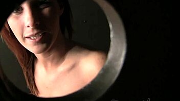 is the amateur model sucking cock through the hole?