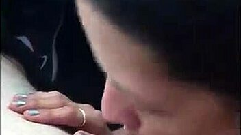 Young cocksucker gags on cum in public blowjob!