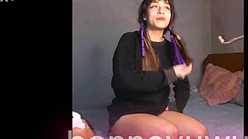 Bonneyuwu - Argentina Girl Masturbates on Bed with Transparent Dildo