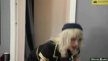 big tit tgirls butt plug sets off metal detector beeping