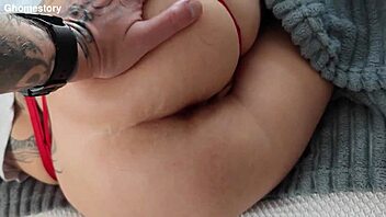 Stepmom relaxing on couch, I took advantage of her ass.