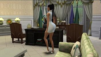 Kim K's Presidential Pussy Sex Outdoors!