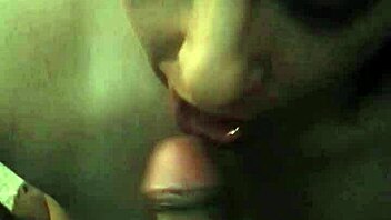 white girl sucks indian cock and takes cum in mouth