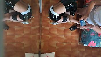 Preview - Milf in Sexy Clothes Stockings and High Heels Fucked in Mouth and Doggystyle with Repeated Orgasms!