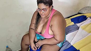 Amateur milf in lingerie gets huge cum on big natural tits