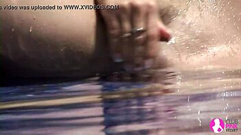 Busty blondes and brunettes kiss and masturbate in the pool with passion.