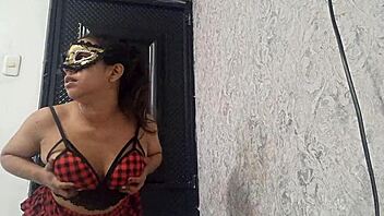 Exotic Dancer Warms Up Her Open Pussy.