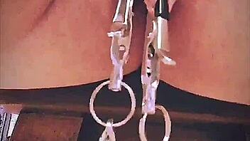 Big Pink Pussy Lips Stretched With Weights?