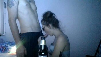 Wow, Sucking That Monster Cock So Deep!