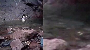 Latina babe bends over for blowjob then rides hard in torrential sex.