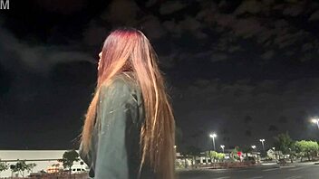 Italian Milf Artemisia Love Outdoor Smoking Fetish Late At Night In Los Angeles Long Hair Fetish